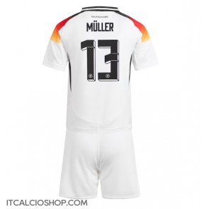 Germania Thomas Muller #13 Prima Maglia Bambino Europei 2024 Manica Corta (+ Pantaloni corti)